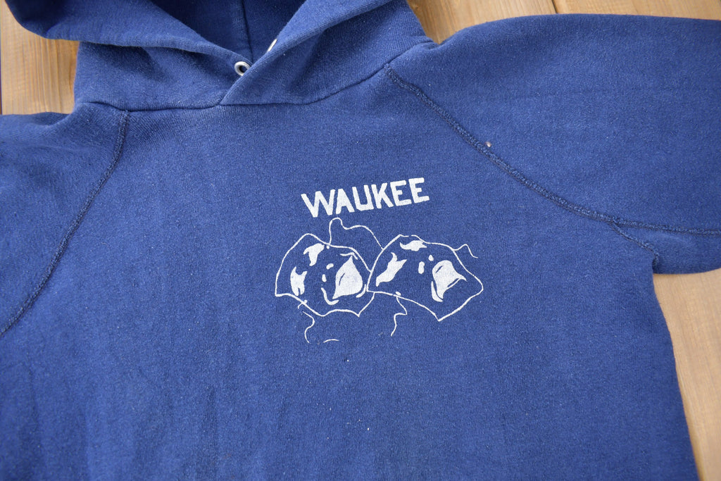 Vintage 1980s Waukee Iowa Raglan Hoodie