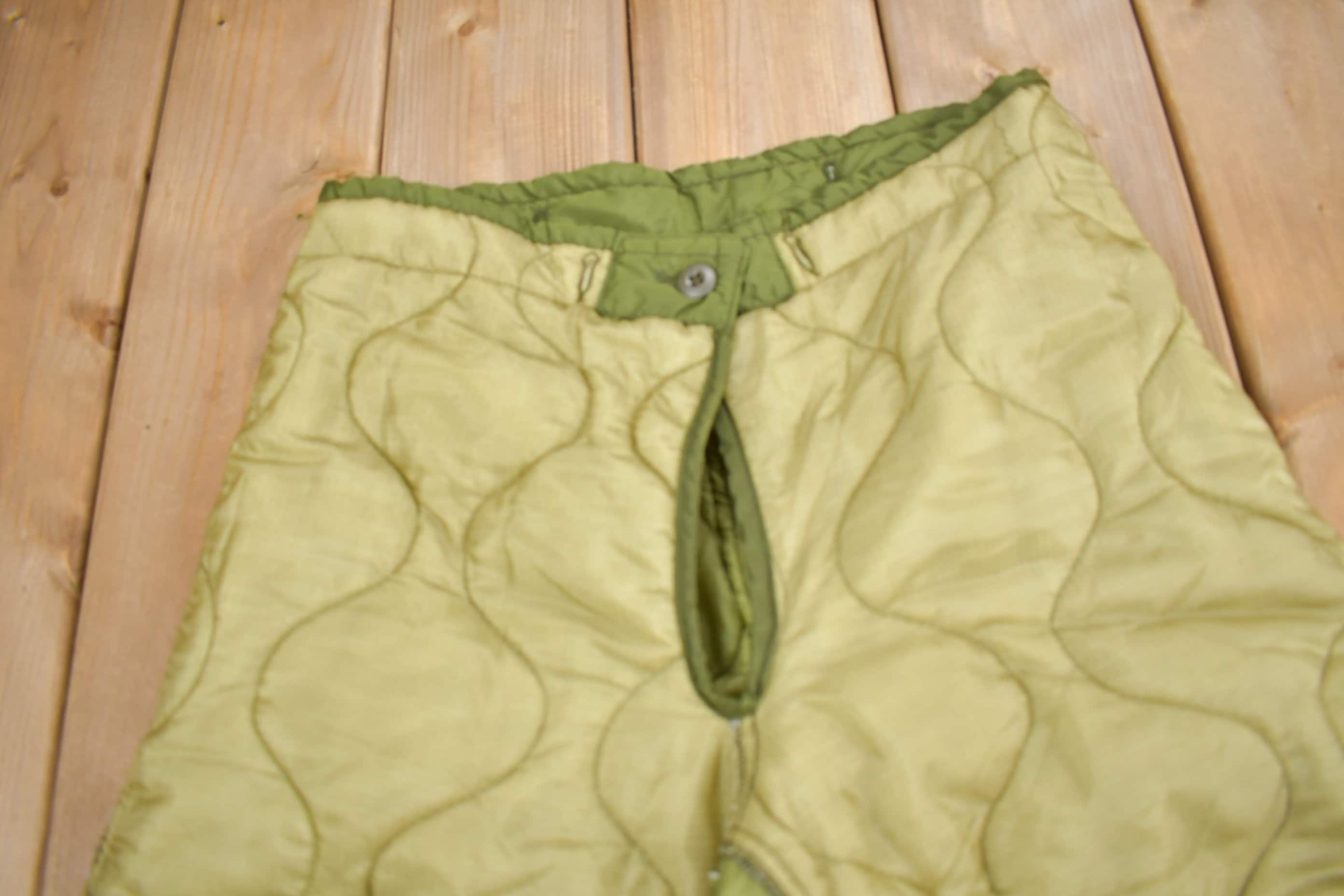 True Vintage 1972 Military Cold Weather Liner Pants Size XS Short