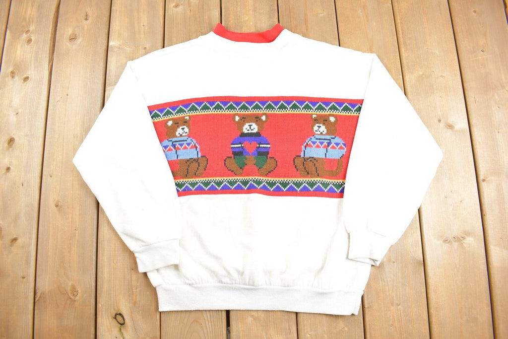Vintage 1990s Cute Teddy Bears Crewneck Sweater