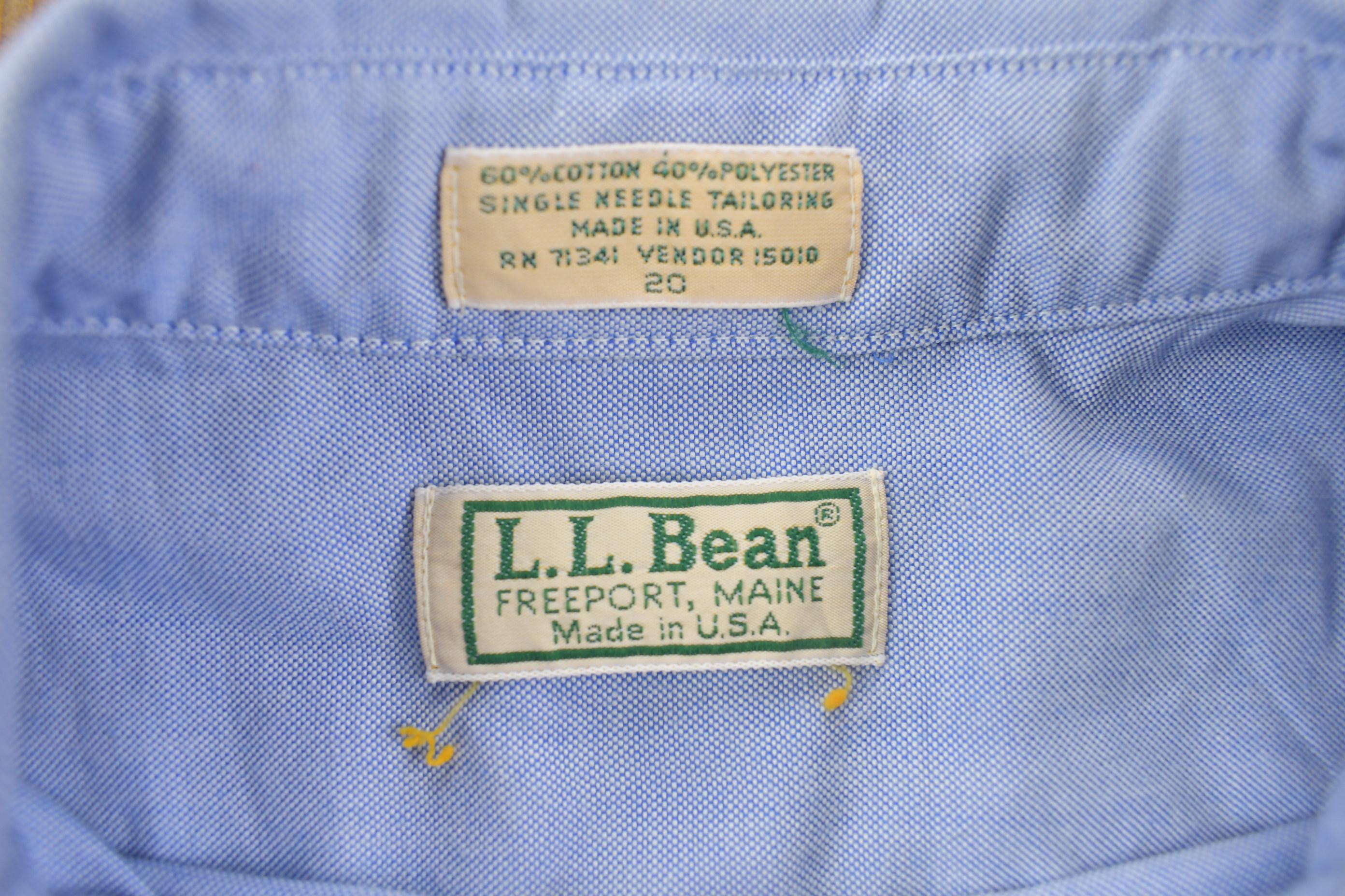 Vintage 1990s L.L. Bean Formal Button Up Shirt Made In USA