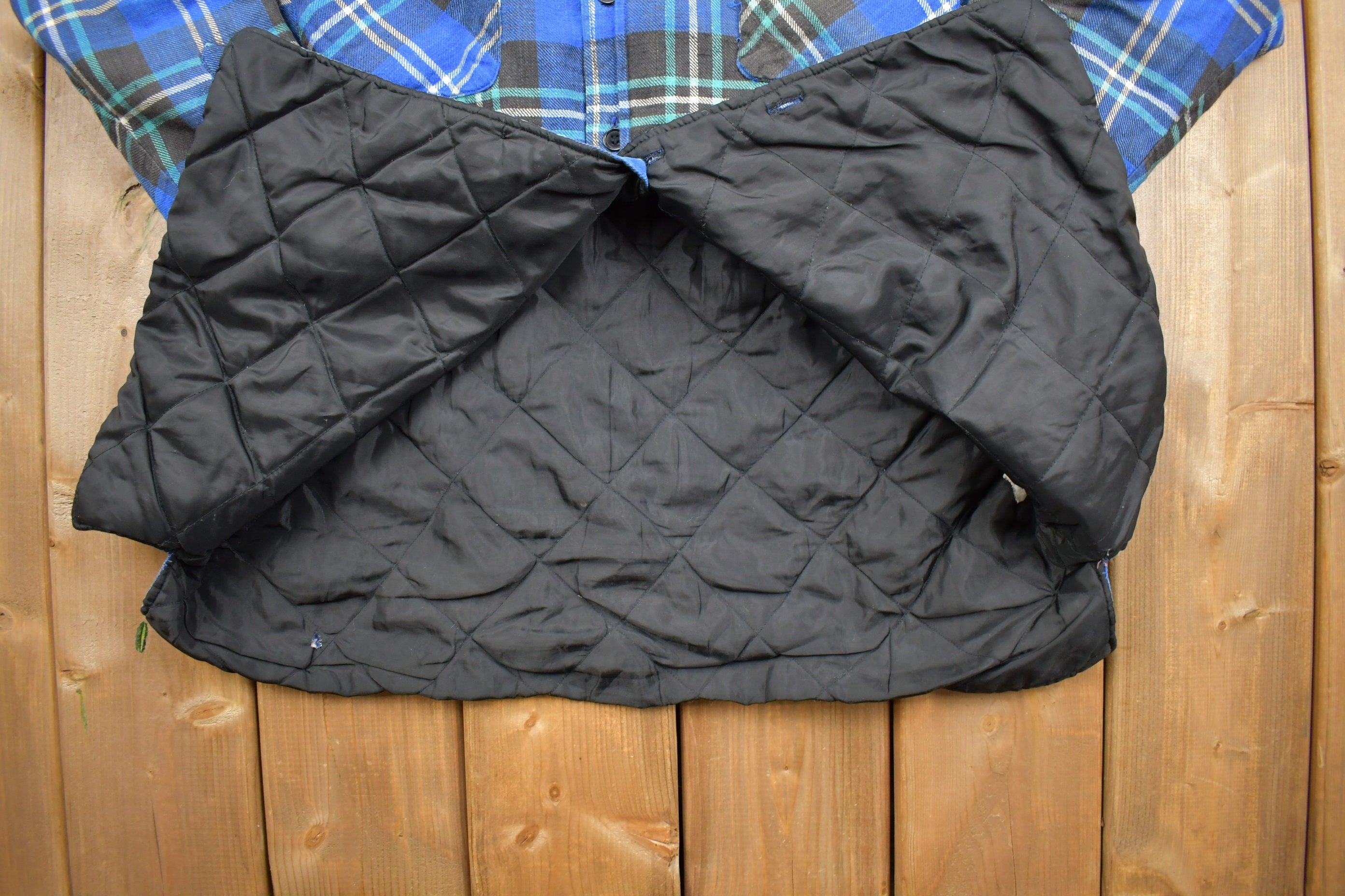 Vintage 1980s Champion Plaid Button Up