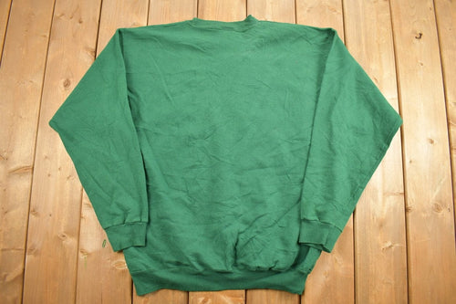 Vintage 1990s Green Deer Crewneck / Souvenir / Vintage Sweatshirt / Outdoorsman / Wilderness Sweatshirt / Made In USA / Open Road Trading Co