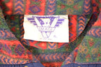 Vintage 1990s Alaska Arctic Image Fleece Outdoorsman Quarter Button Holiday Sweater Men's XL