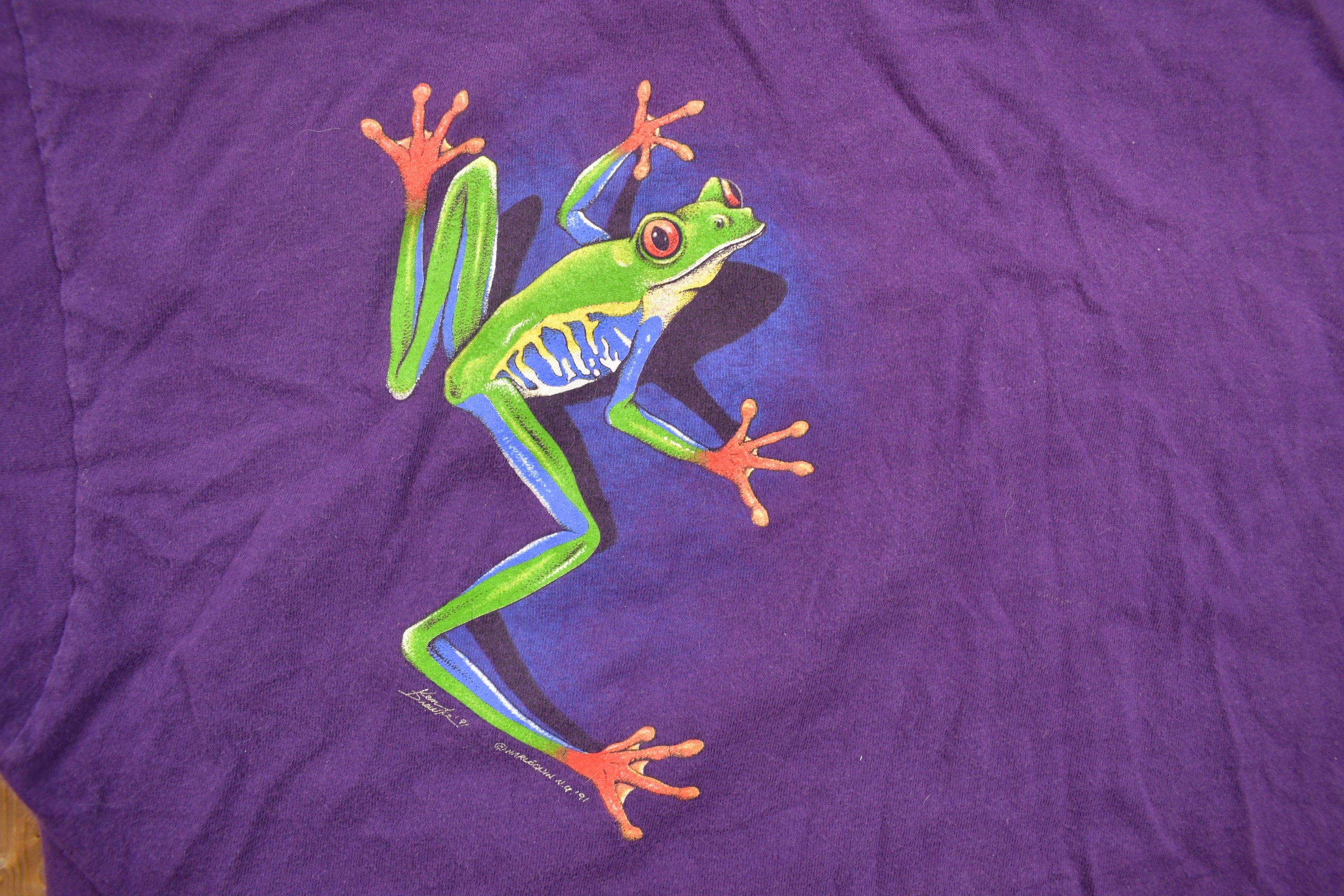 Vintage 1990s Tree Frog Graphic T Shirt  Vintage T Shirt  Streetwear  Graphic Tee  Single Stitch  Made In USA