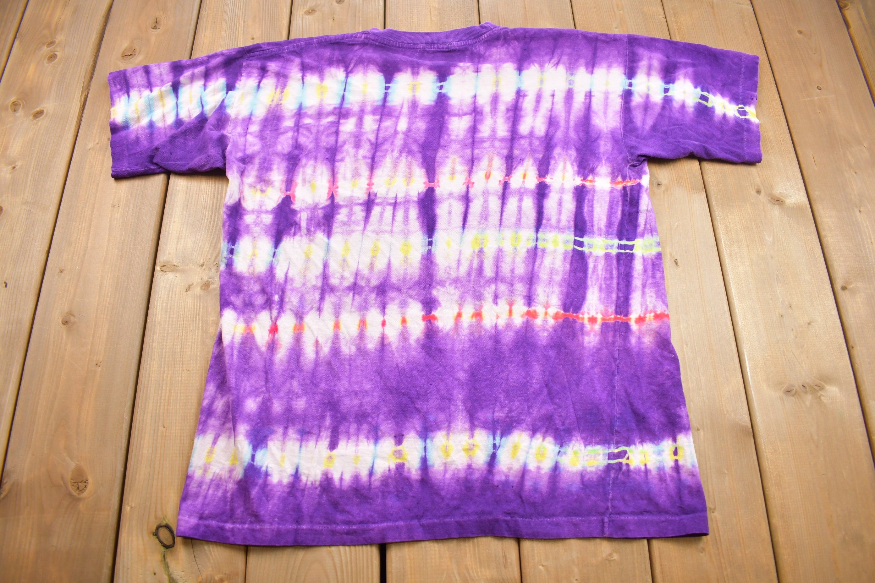 Vintage 1990s Bugle Boy Tie Dye Graphic T-Shirt