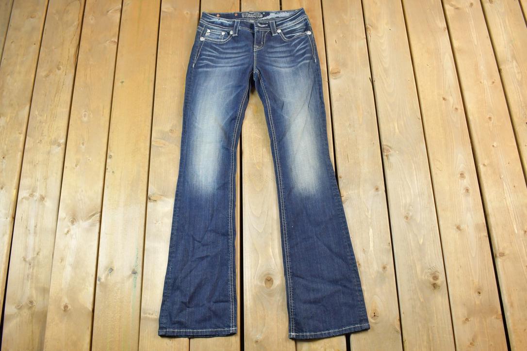 Vintage Y2K Miss Me Bedazzled Low Rise Jeans Size 26x31