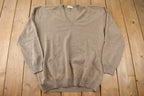 Vintage 1990s V-Neck Knit Sweater Made In Italy Size XL