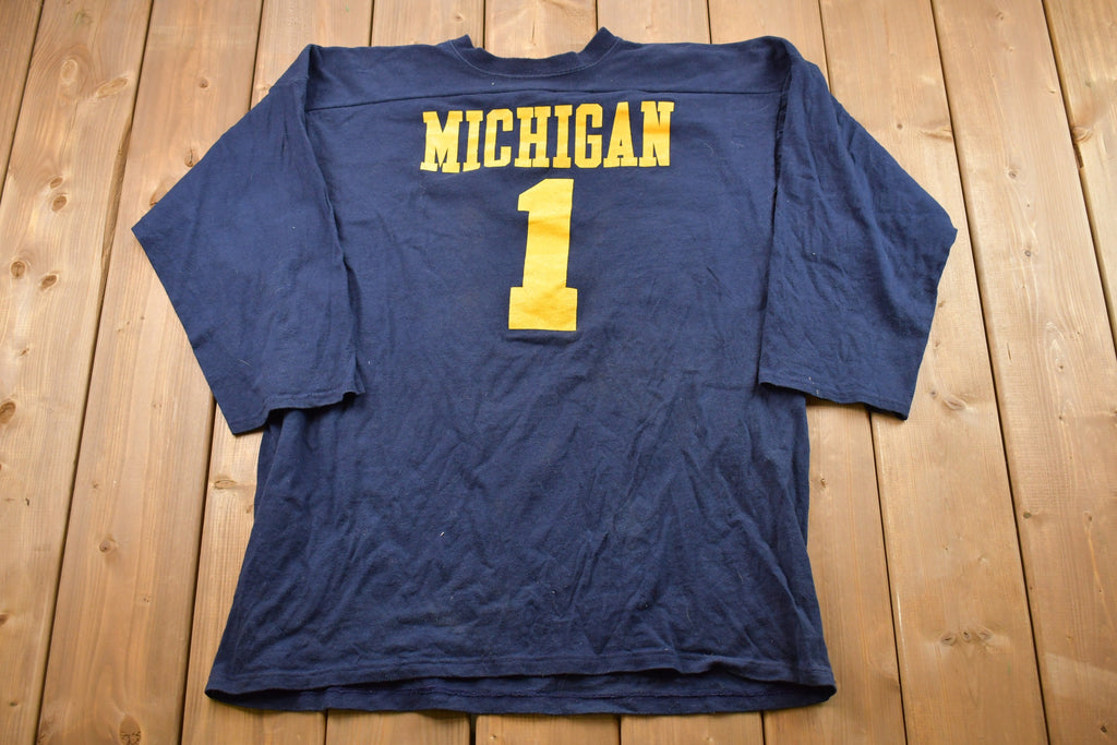 Vintage 1980s Champion University Of Michigan Long-sleeve Shirt