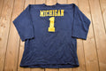 Vintage 1980s Champion University Of Michigan Long-sleeve Shirt