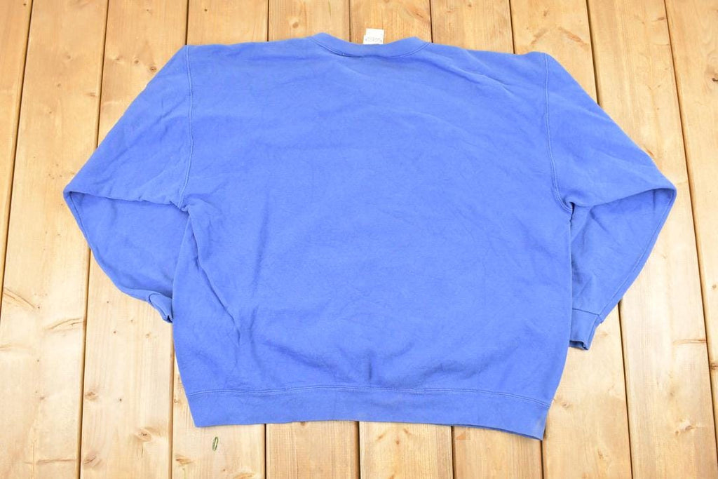 Vintage 1990s Nike Embroidered Mini Swoosh Block Logo Sweatshirt Men's L