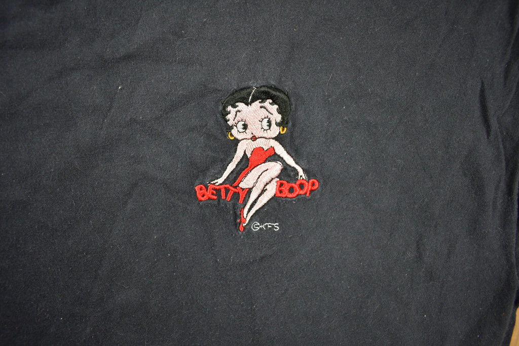 Vintage 1990s Betty Boop Embroidered Cartoon T-Shirt