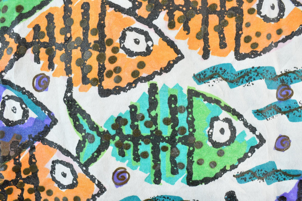 Vintage 1990s Naples Single Stitch Fish T-Shirt