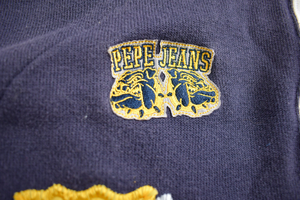 Vintage 1990s Pepe Jeans Embroidered Button Up Baseball Jersey