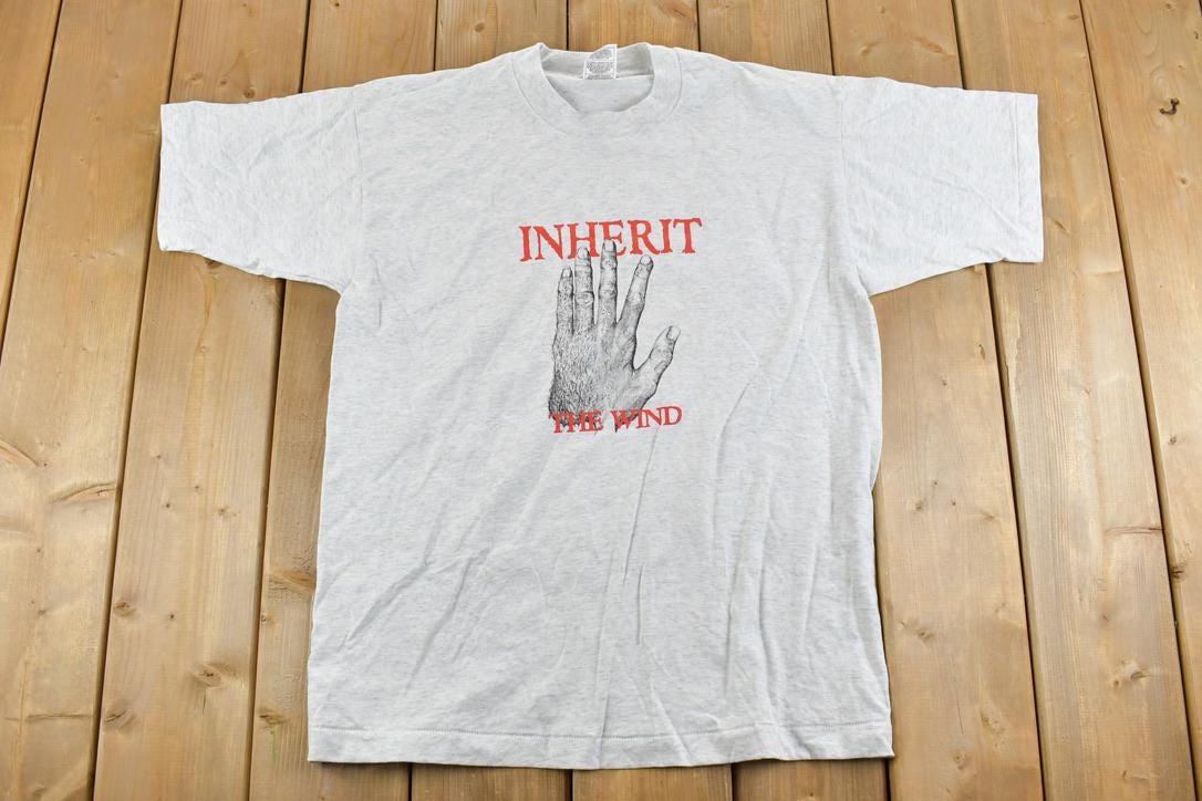 Vintage 1990s Inherit The Wind Hand Souvenir T-Shirt  Streetwear  Vacation Tee  Travel T Shirt