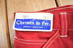 Vintage 1980s Chemin De Fer Red Pants Size 26x32