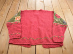 Vintage 1990s Bushwacker Flower Themed Knit Cardigan Sweater