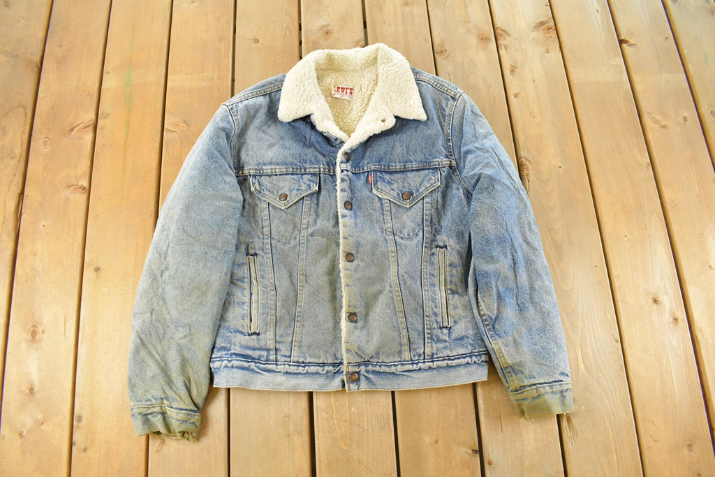 Vintage 1980s Levi's Sherpa Lined Denim Jean Jacket Men's Small