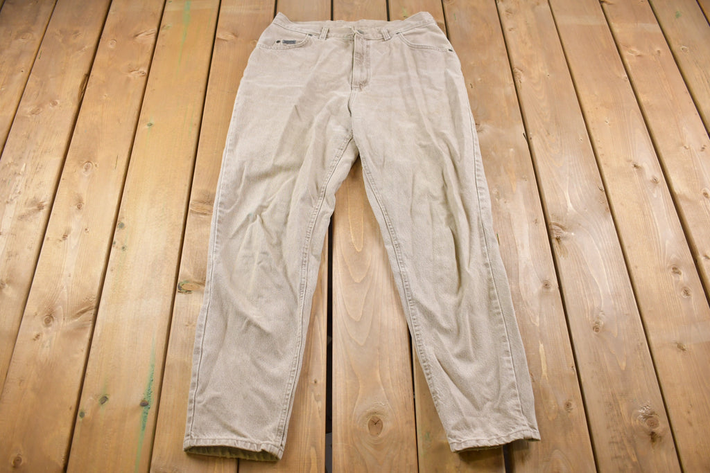 Vintage 1980's Lee Riveted Beige Jeans