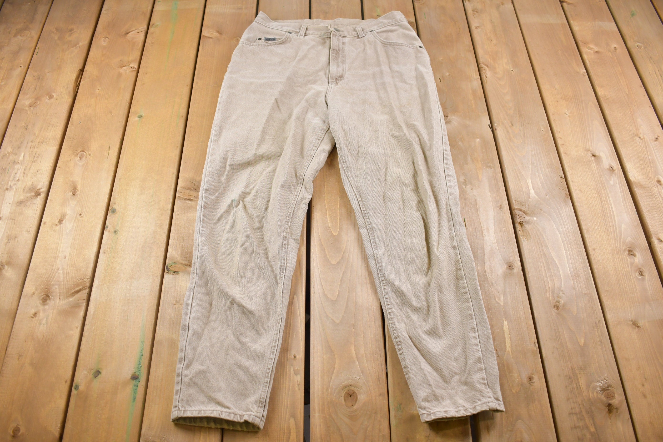 Vintage 1980's Lee Riveted Beige Jeans