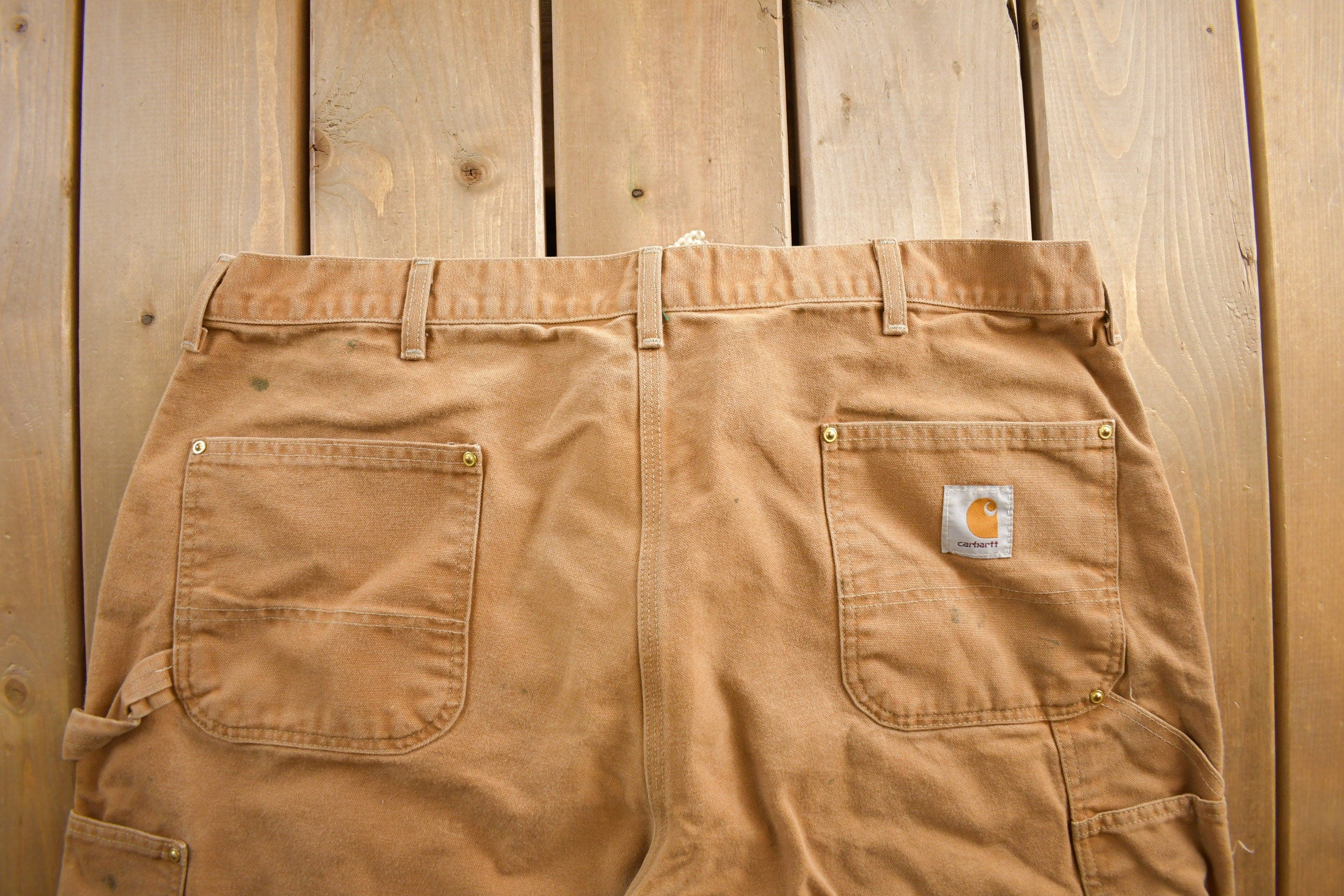 Vintage 1990s Carhartt Work Double Knee Work Pants Size 46x30