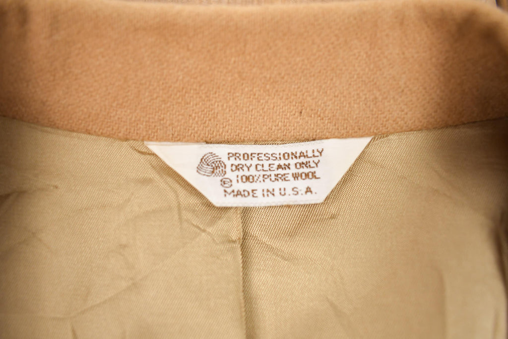 Vintage 1990s Camel Hair Blazer Jacket