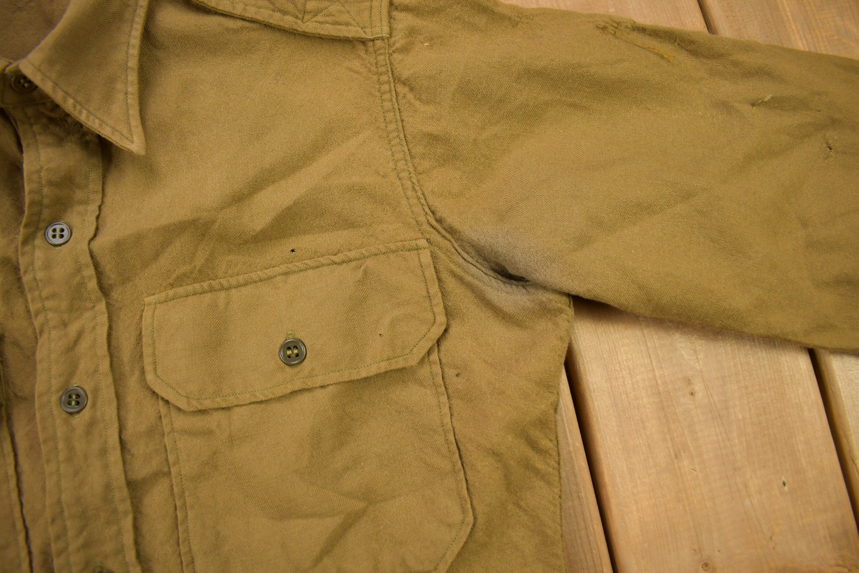 Vintage 1990s Green Blank Button Up Shirt