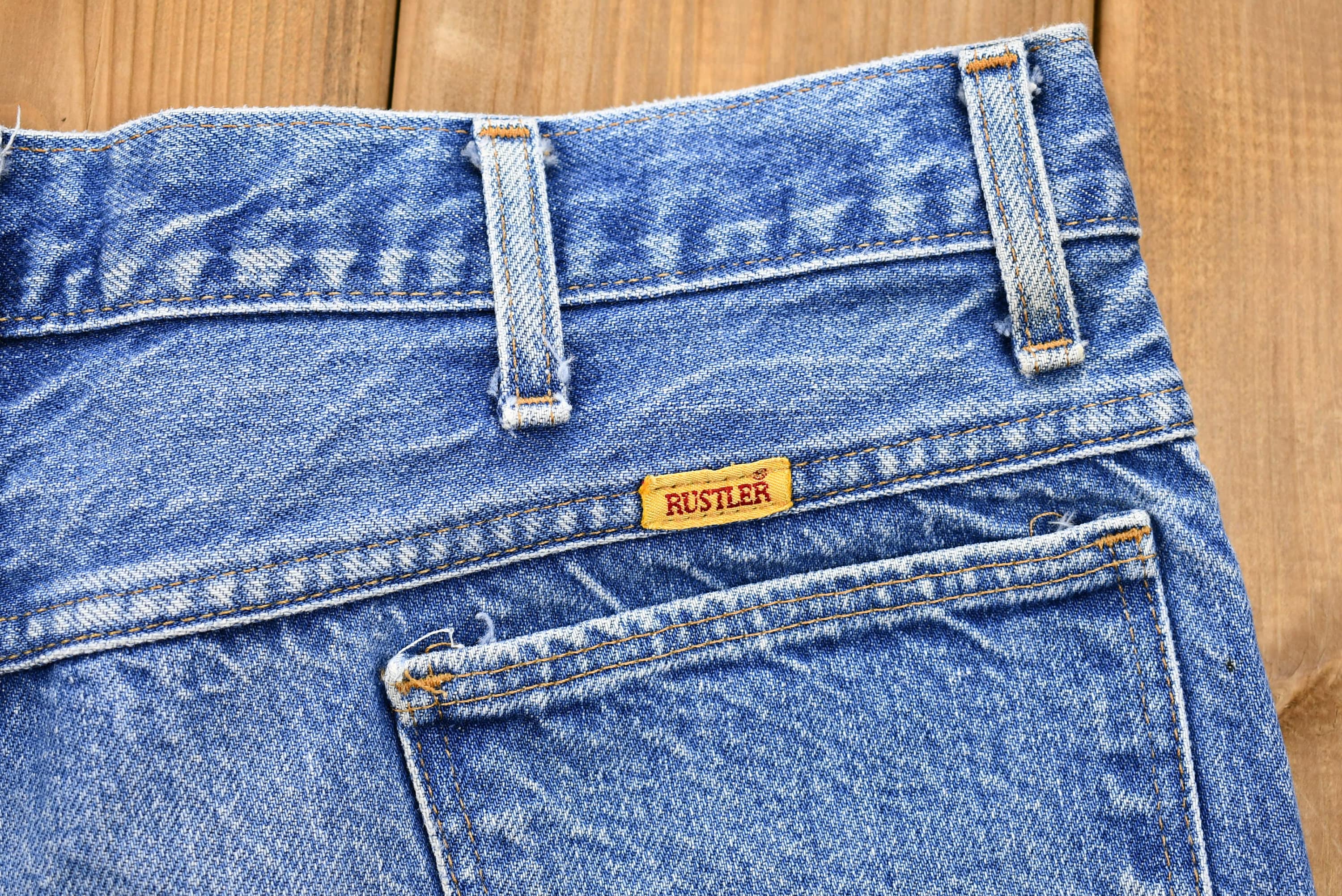Vintage 1980s Rustler Light Wash Straight Leg Jeans