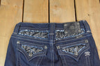 Vintage Y2K Deadstock Miss Me Bedazzled Low Rise Jeans Size 26x31