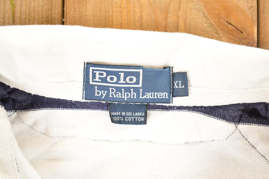 Vintage 1990s Polo By Ralph Lauren Striped Button Up Shirt Mens L