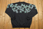 Vintage 1990s All Over Print Floral Print Crewneck
