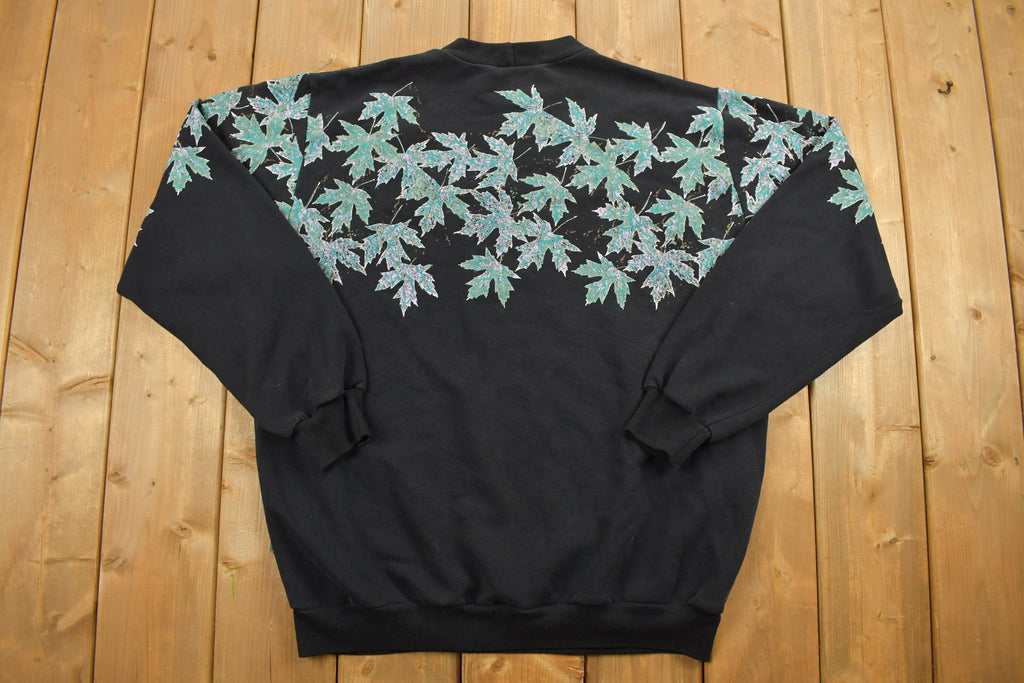 Vintage 1990s All Over Print Floral Print Crewneck