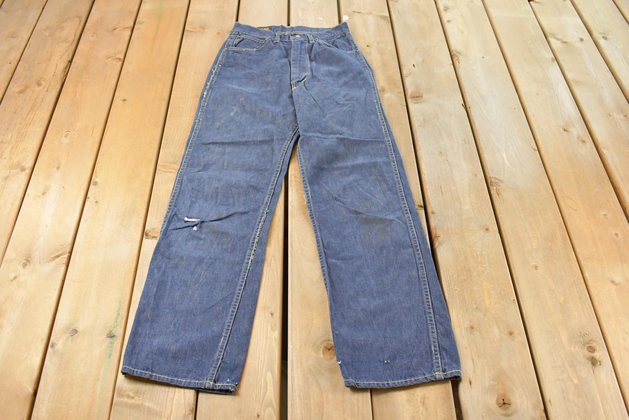 Vintage 1950s Lee Riders Sanforized Denim Jeans Size 25 x 29.5