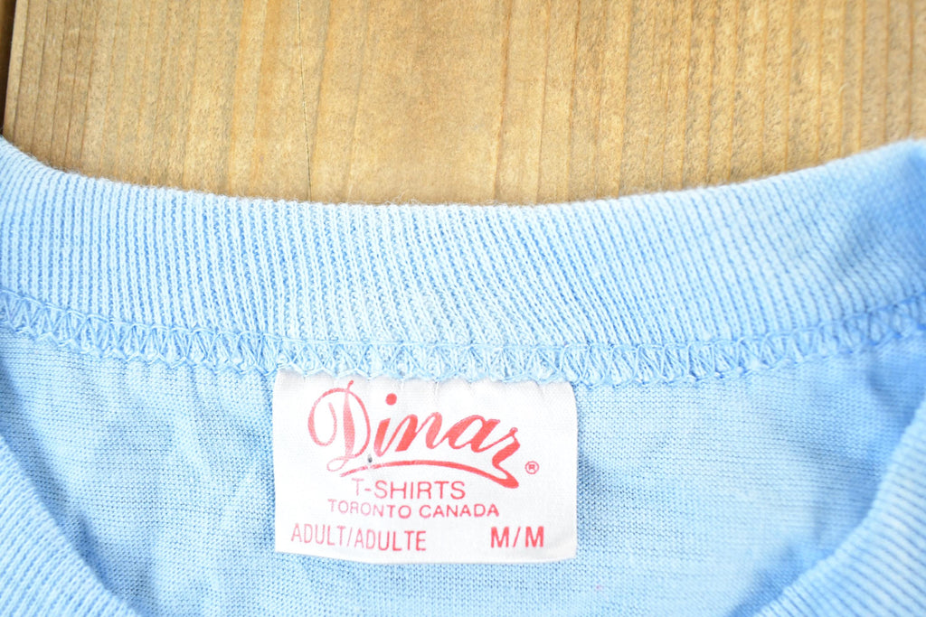 Vintage 1980s Blank Blue Dinar T Shirts Toronto Souvenir T-Shirt Mens S