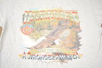 Vintage 1990s Heritage Reservation Stronger America Souvenir Travel T-Shirt Made In USA