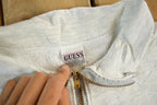 Vintage 1990s Guess Jeans Quarter Zip Sweatshirt Adult Small