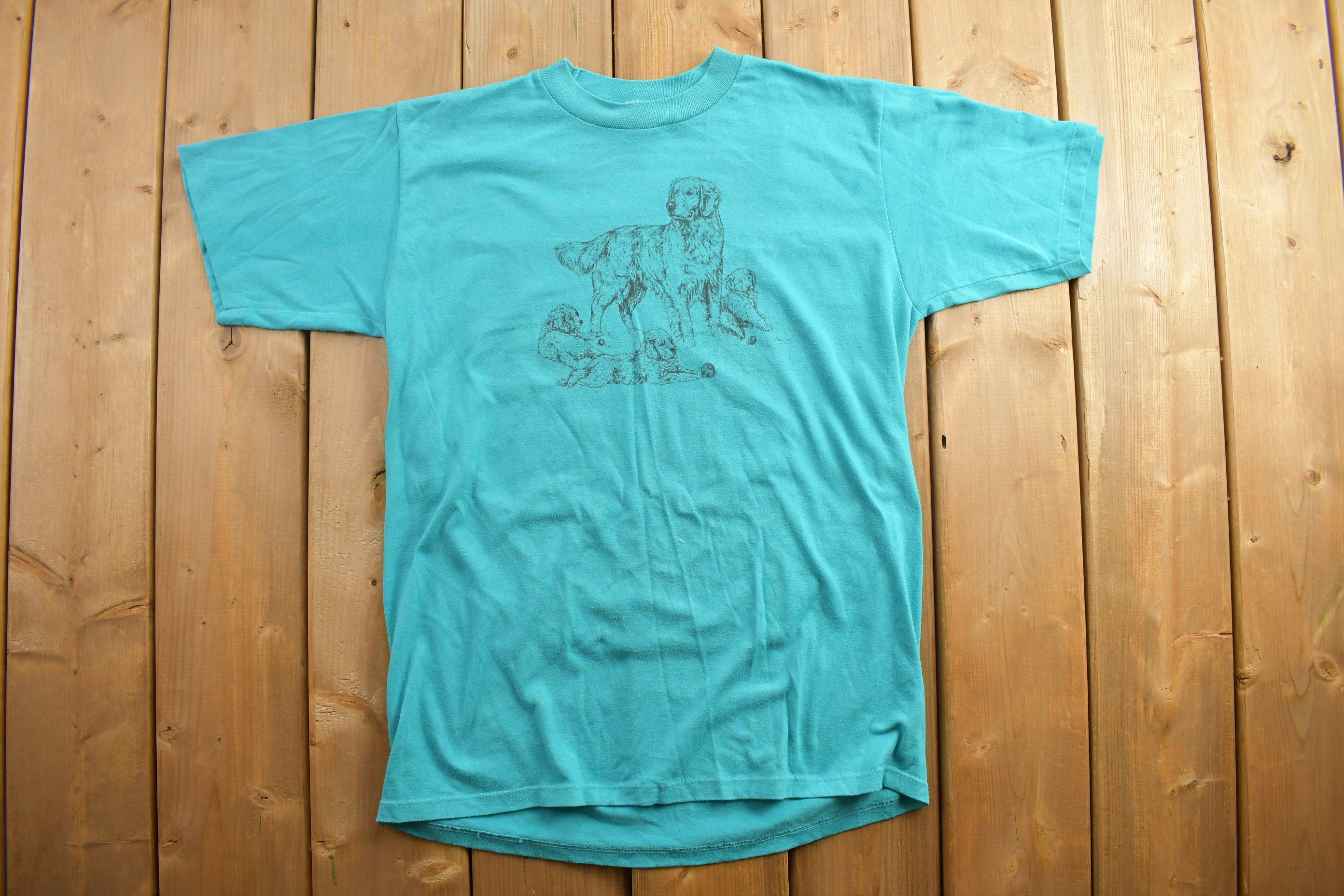 Vintage 90's Dog and Puppies Cute Animal T-Shirt