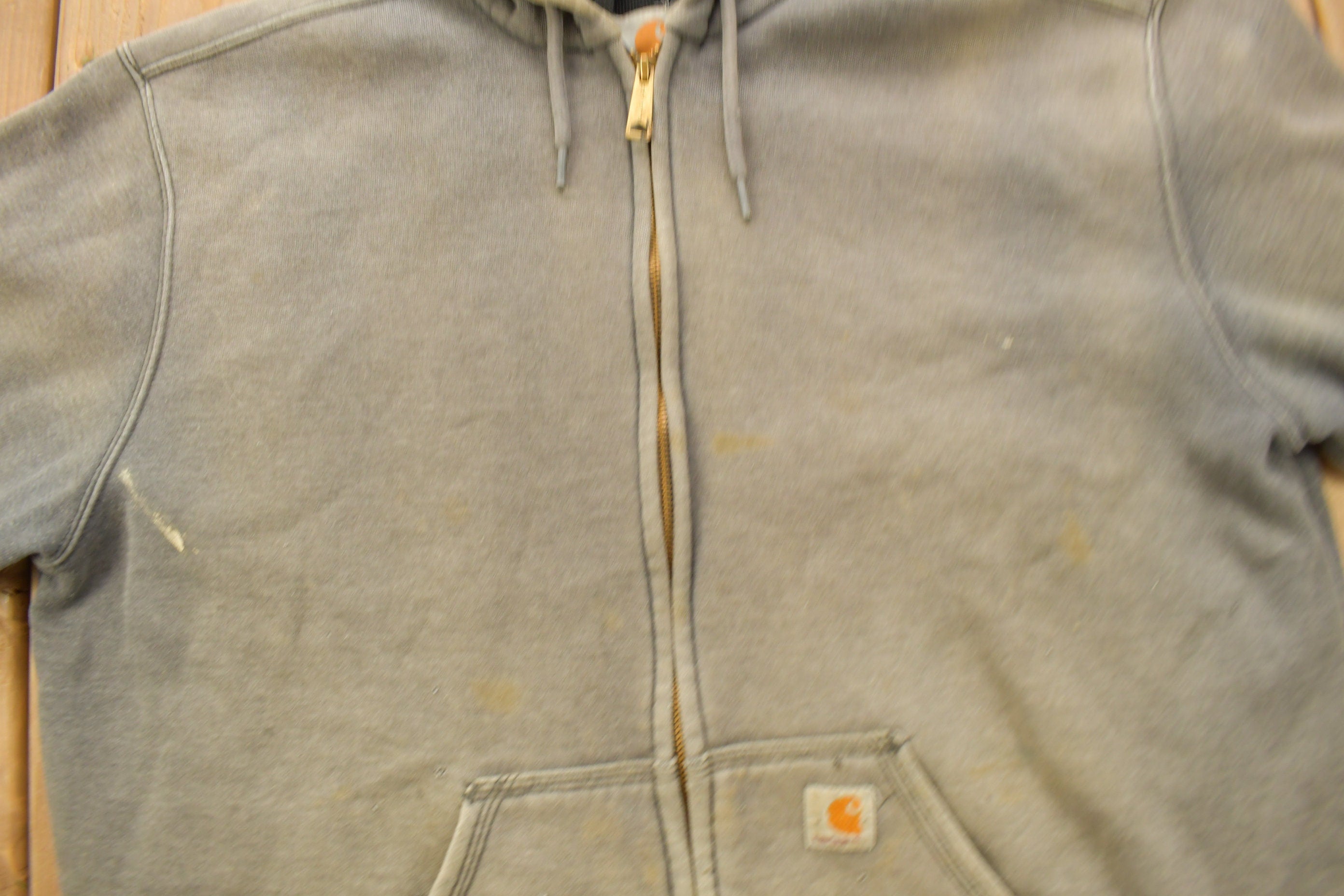 Vintage 1990s Carhartt Heavy Weight Sun Faded Zip Up Hoodie