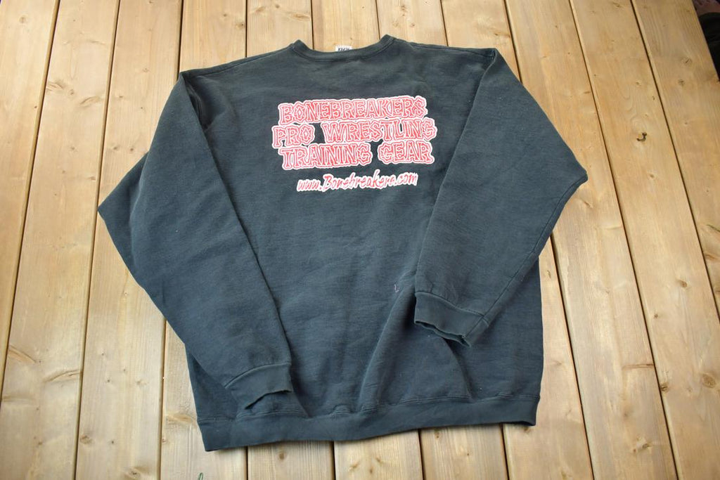 Vintage 1990s Bone Breakers Wrestling Super Heavy Cotton Crewneck Sweatshirt