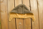 Vintage 1970s Duntex Zoeppritz Fur Lined Plaid Wool Long Coat