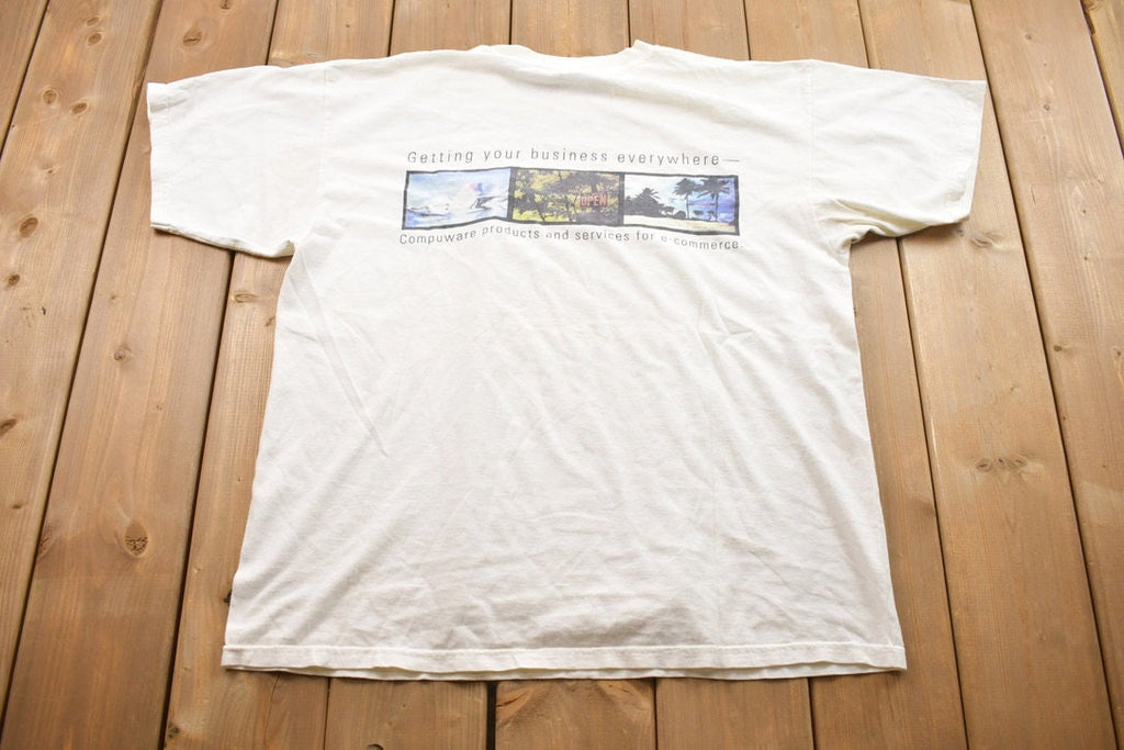 Vintage 1990s Compuware E-Commerce Graphic T-Shirt