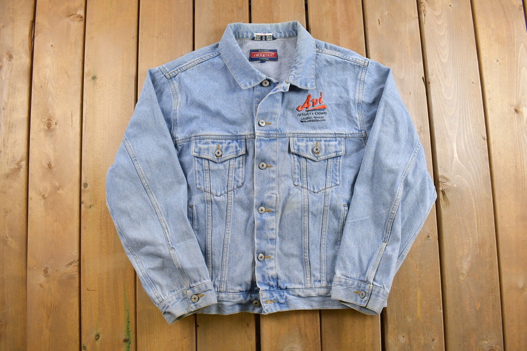 Vintage 1990s Wheel Of Fortune Denim Jean Promo Jacket