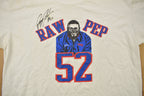 Vintage 1990s Raw Pep #52 New York Giants NFL Graphic T-Shirt