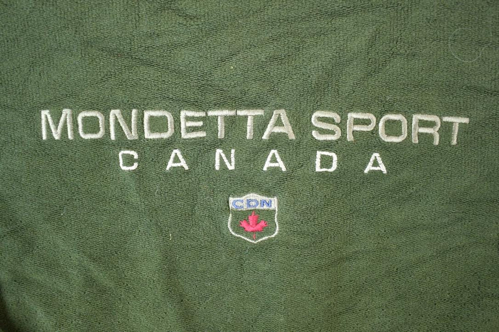Vintage 1990s Mondetta Sport Olive Souvenir Crewneck Sweatshirt Made In USA