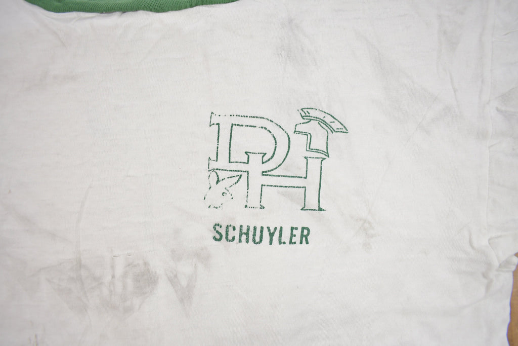 Vintage 1990s PH Schuyler School Graphic T Shirt