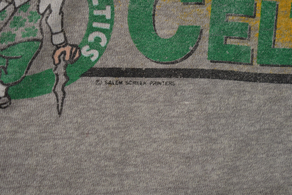 Vintage 1980s Larry Bird Boston Celtics NBA Basketball Graphic T-Shirt Made In USA