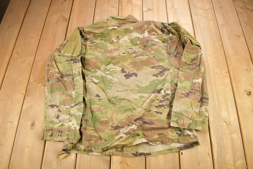 Vintage Military Camouflaged Button Up Shirt