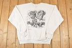 Vintage 1990s South Dakota Buffalos Graphic Print Crewneck Sweatshirt Mens L