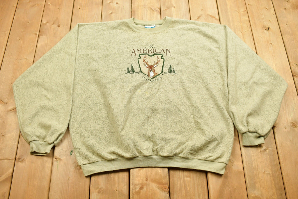 Vintage 1990s American Outdoors Deer Theme Crewneck