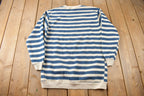 Vintage 1990s Blank Striped Women's Hanes Crewneck Sweatshirt Made In USA