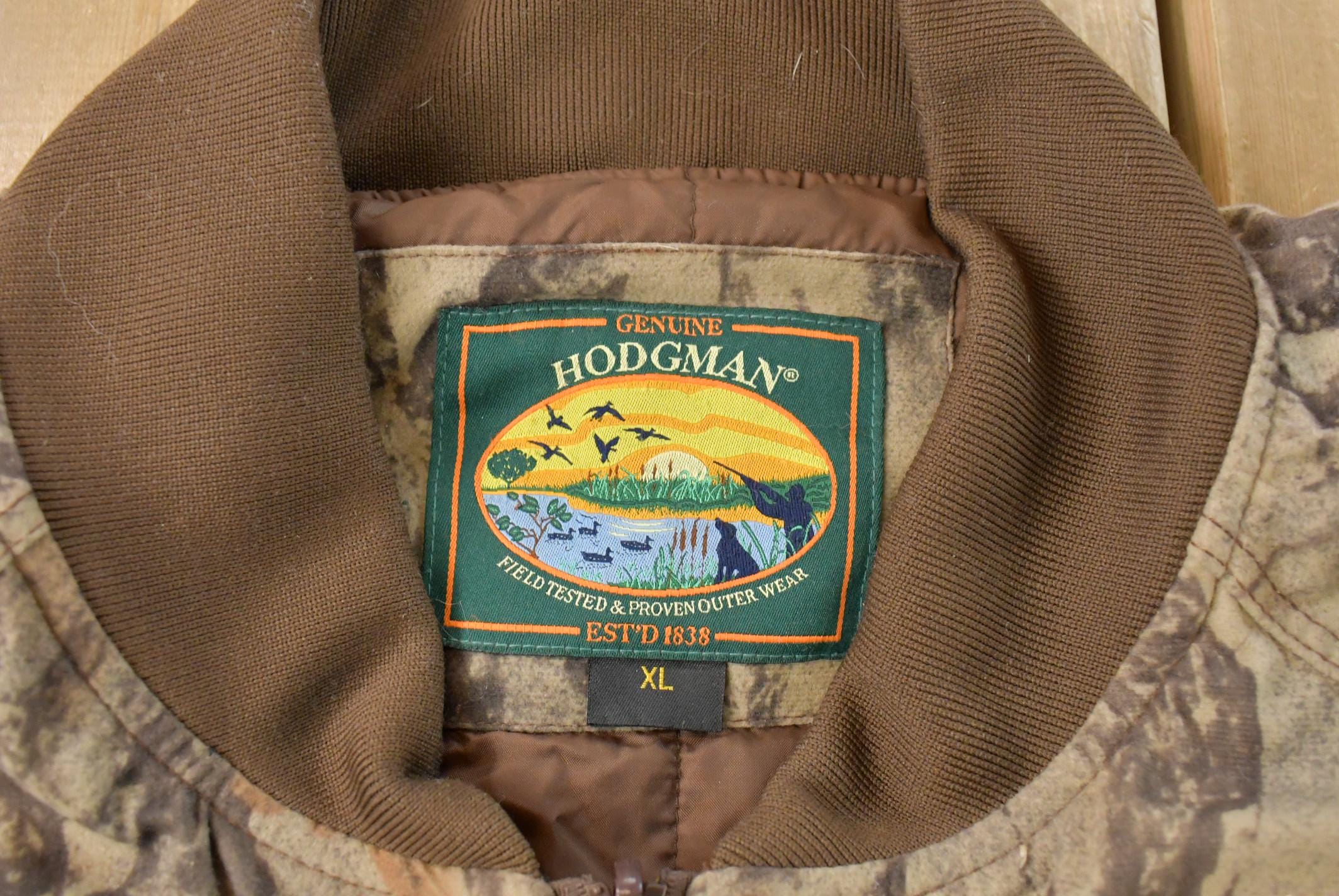 Vintage 1990s Hodgman Tree Camo Bomber Jacket Men's XL  Woodland Camo  Streetwear  Hunting Outdoors